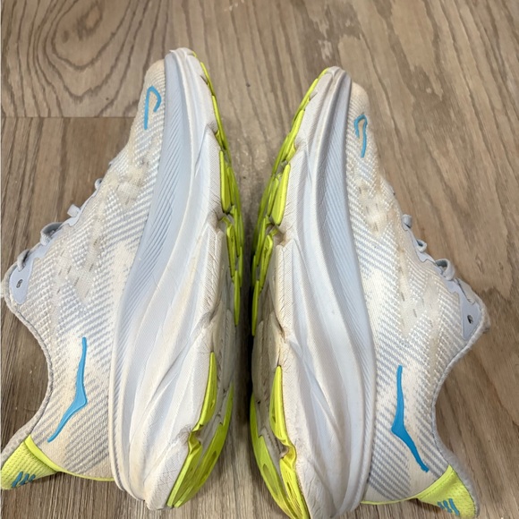 Hoka One One Women's Athletic Shoes - Cream and Blue - Picture 7 of 7